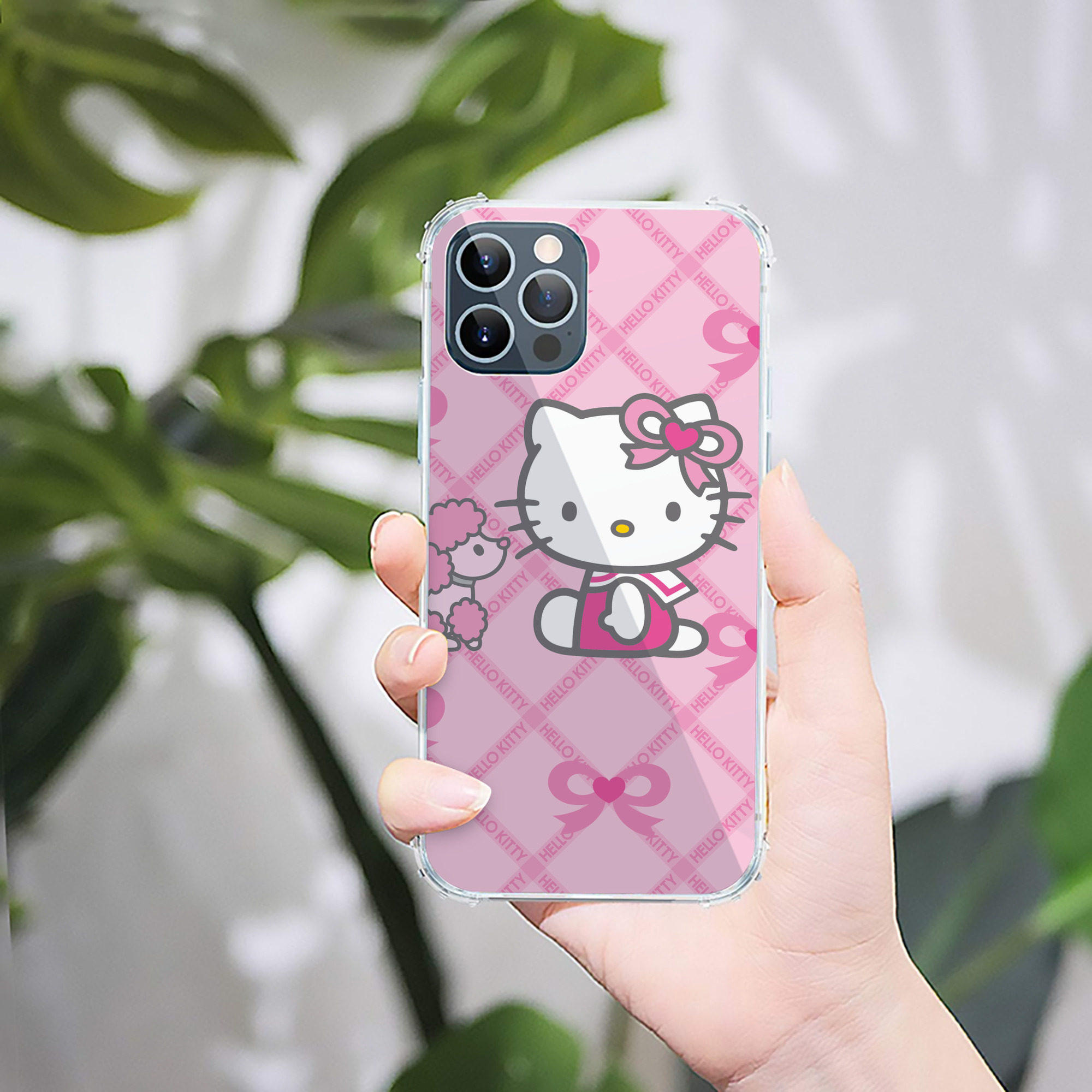 （画像用） Hello Kitty ハローキティ 【iPhone 12シリーズ対応】透明スマホケース（クリアソフトケース）